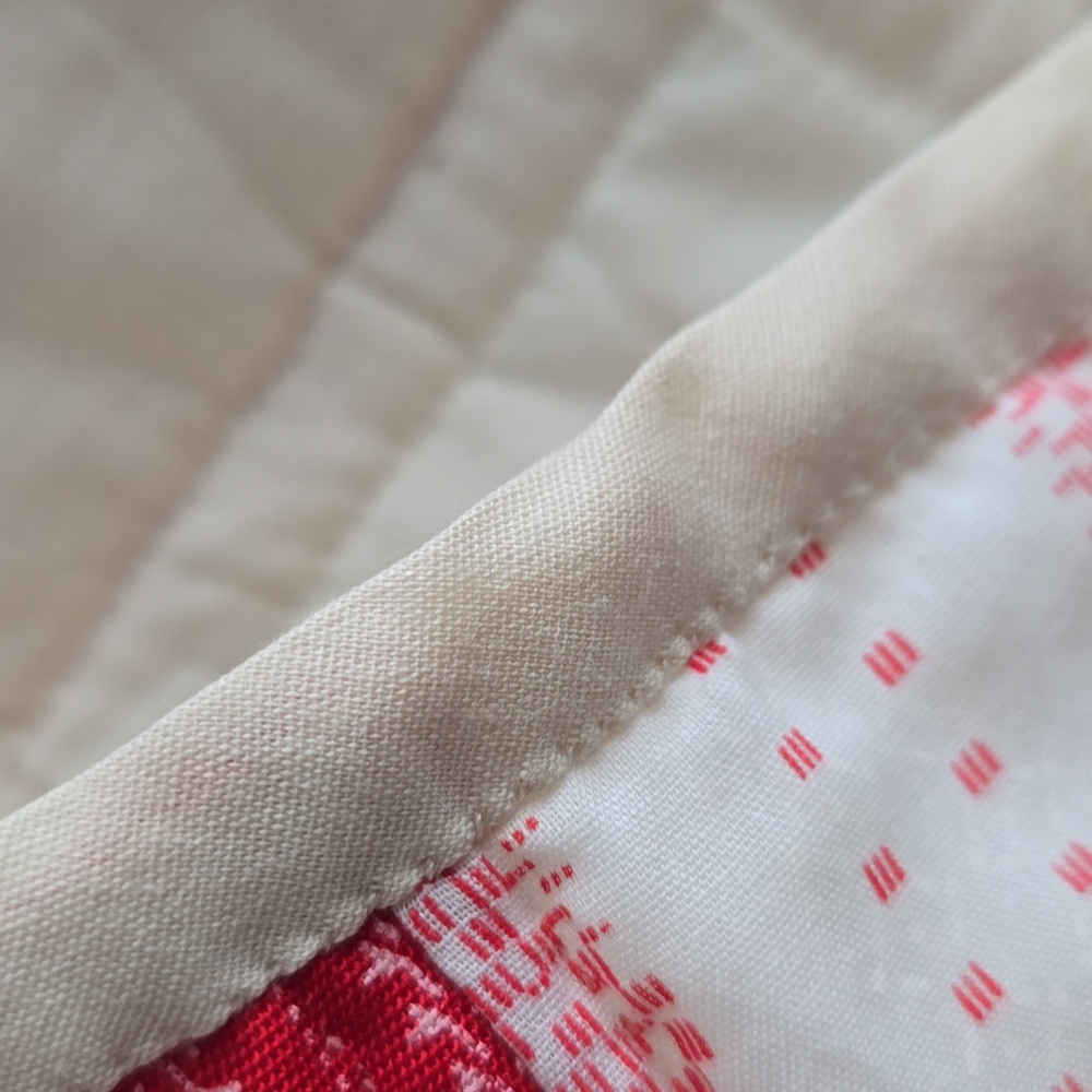 Handmade by Mamaw. Patchwork Quilt with Multicolor Squares 86×70 - Picture 5 of 7